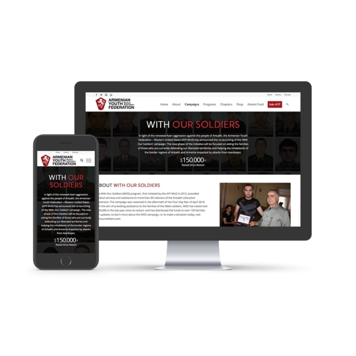 AYF West (ayfwest.org) website design for ayf west non profit