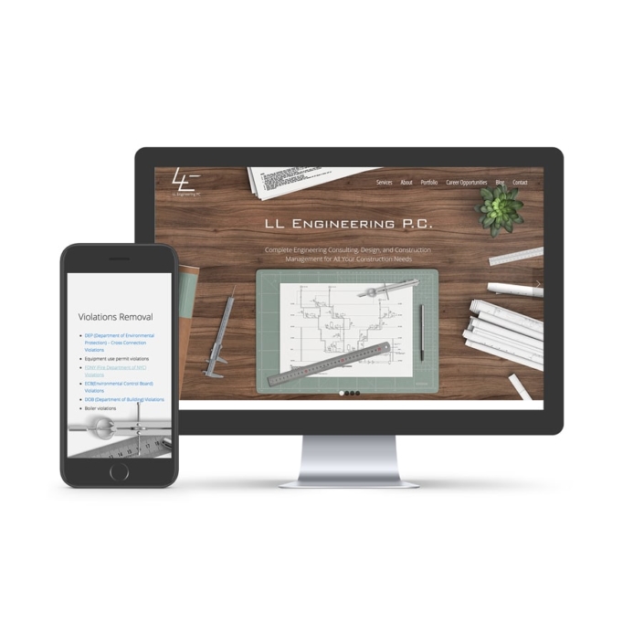 LL Engineerinc (llengineeringpc.com) website design for engineer