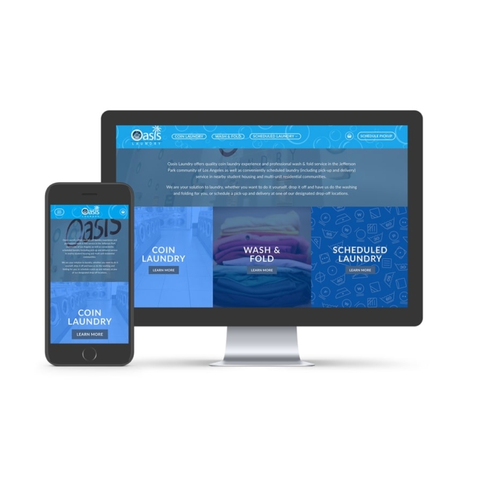 Oasis Laundry (oasis.la) laundromat website design