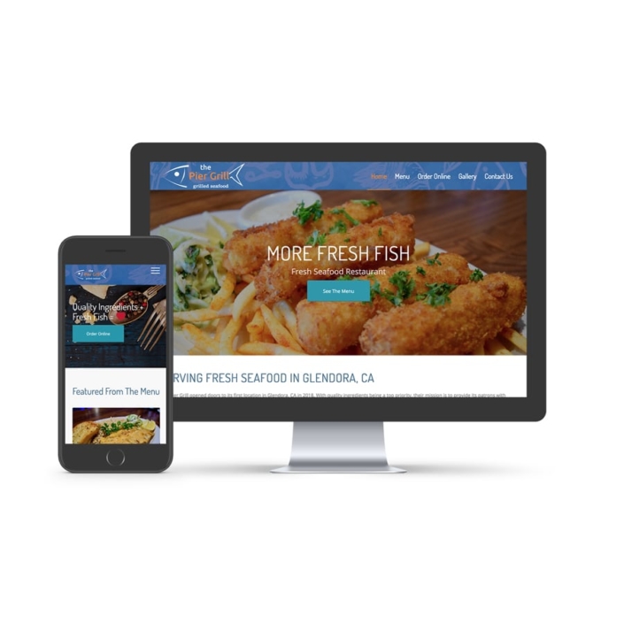 The Pier Grill (thepiergrill.com) seafood restaurant website design